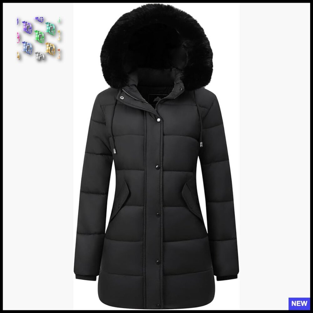 Long Waterproof Parka Puffer Jacket Windproof Winter Coat Elegant Chic